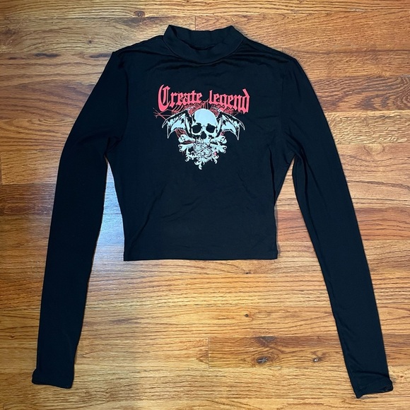 SHEIN Bundle Of 6 Tops Women’s Size XS Y2K 90’s Goth Grunge - Picture 13 of 16